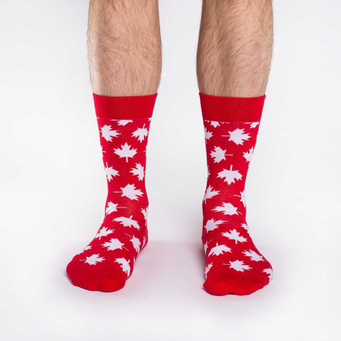 Men's King Size Canada Maple Leaf Socks