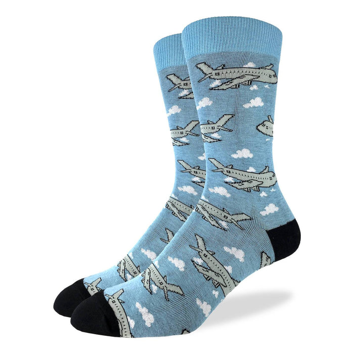 Men's King Size Jumbo Jet Airplane Socks