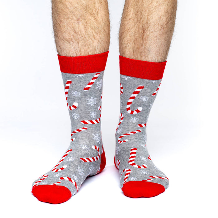 Men's Candy Cane Christmas Socks