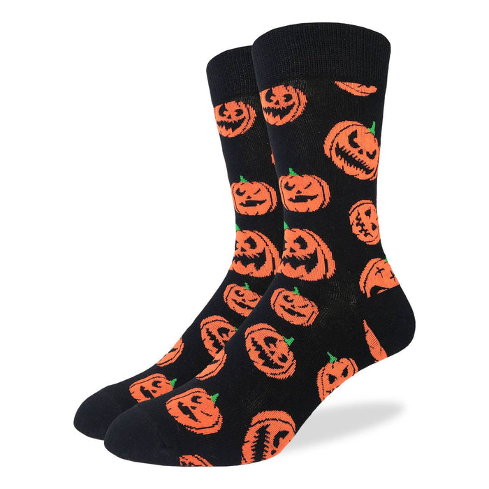 Men's King Size Pumpkin Halloween Socks