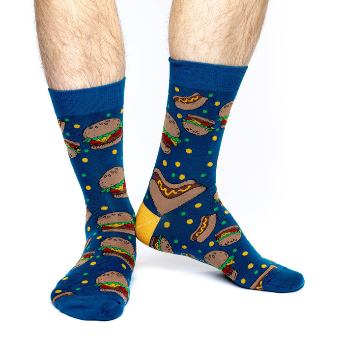 Men's King Size Burgers & Hotdogs Socks