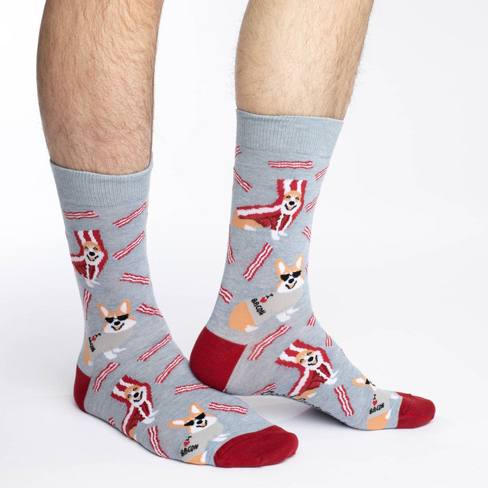 Men's King Size Corgi Bacon Socks