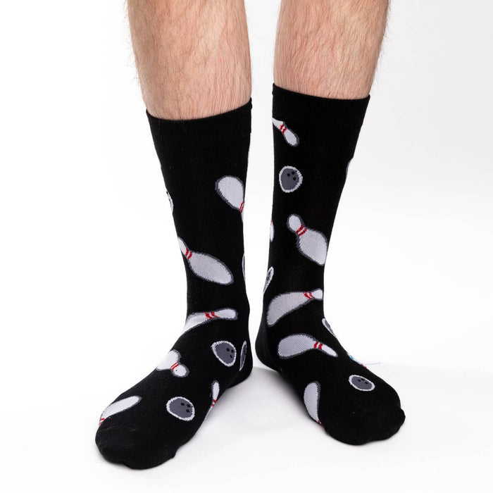 Men's Bowling, Black Socks