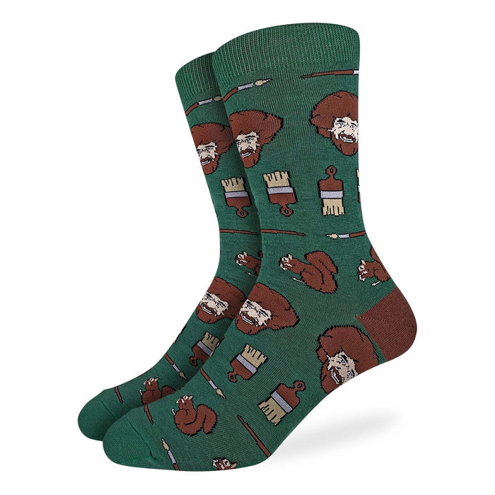 Men's Bob Ross, Faces Socks