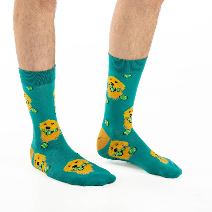 Men's Golden Retriever with Tennis Balls Socks