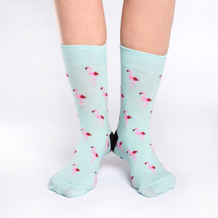 Women's Mint Flamingo Party Socks