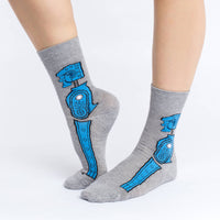 Women's Rock 'em Sock 'em Robot Socks