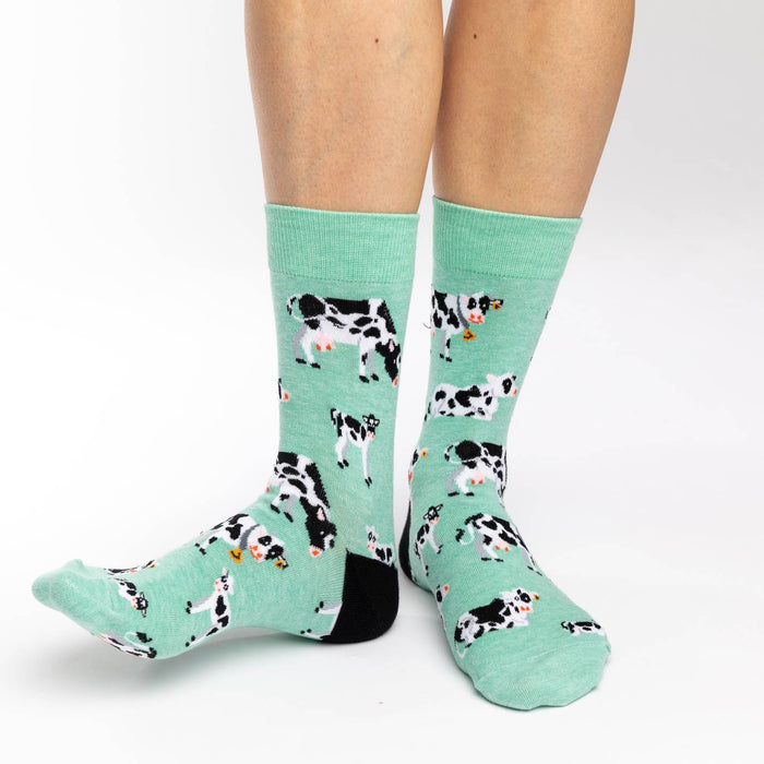 Women's Cows in a Field Socks