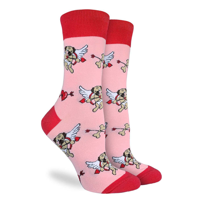 Women's Cupid Pugs Valentine's Day Socks