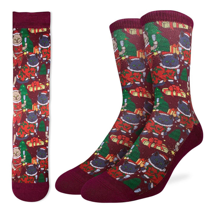 Men's Christmas Cat Socks