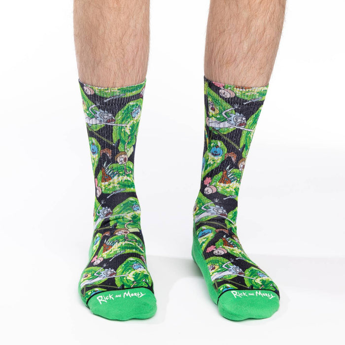 Men's Rick and Morty, Wormholes Socks