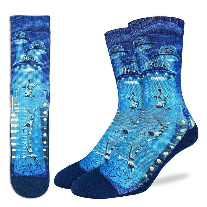 Men's Cows Abducting Aliens Socks