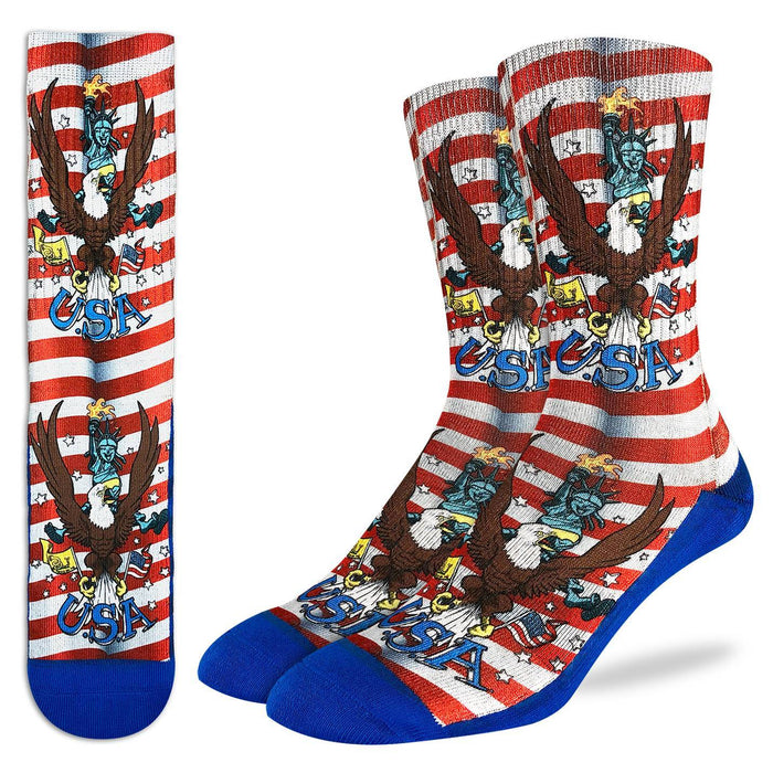 Men's Majestic America Bald Eagle Socks