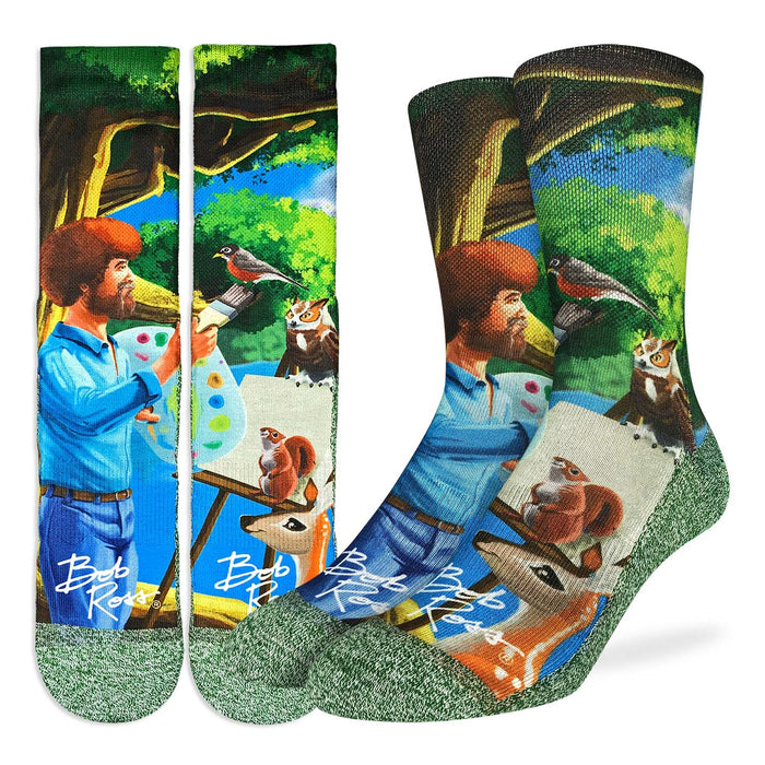 Men's Bob Ross, Painting Socks