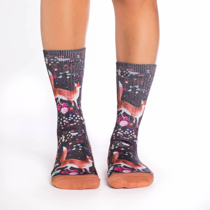 Women's Floral Fox Socks