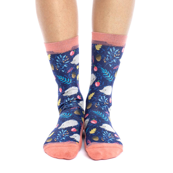 Women's White Hedgehogs Socks