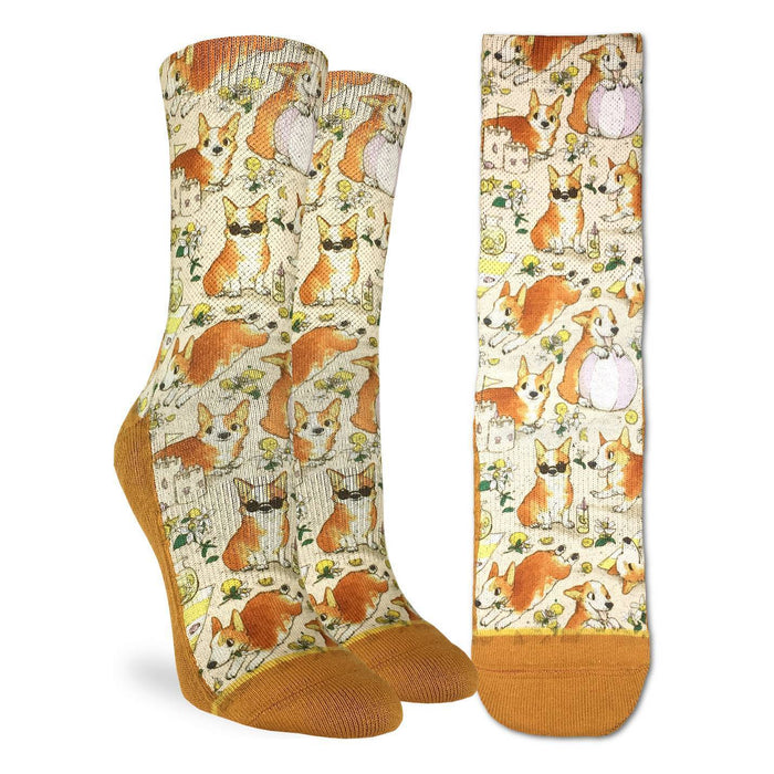 Women's Corgis on a Beach Socks