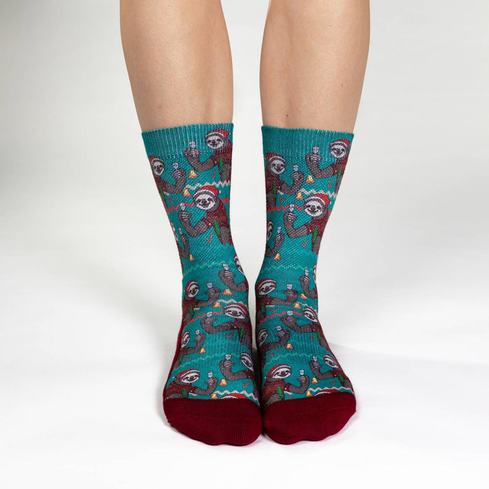 Women's Christmas Sloth Socks