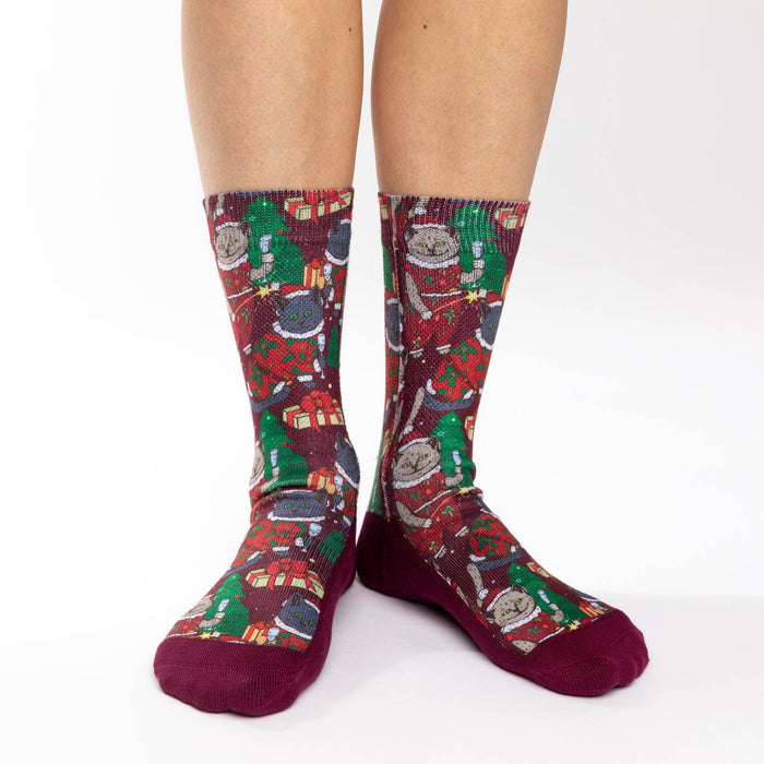 Women's Christmas Cat Socks