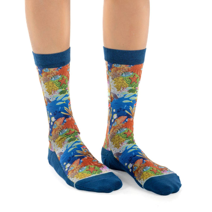 Women's Octopus Hiding in Reef Socks