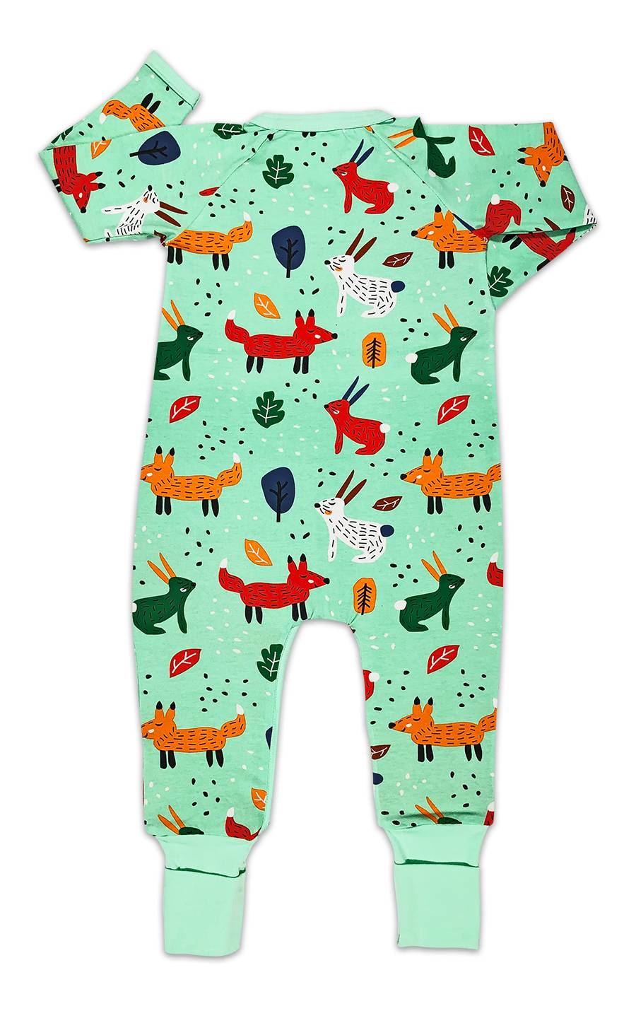 Foxes Baby Pajamas Good Luck Sock