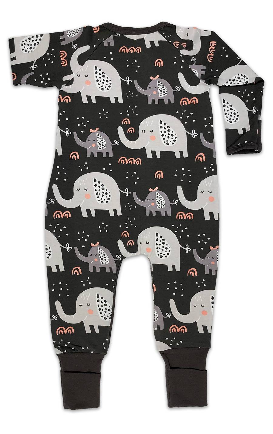 Elephants Baby Pajamas Good Luck Sock