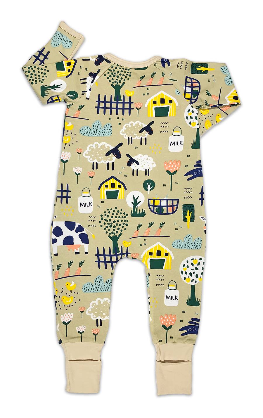 Farm Animals Baby Pajamas Good Luck Sock