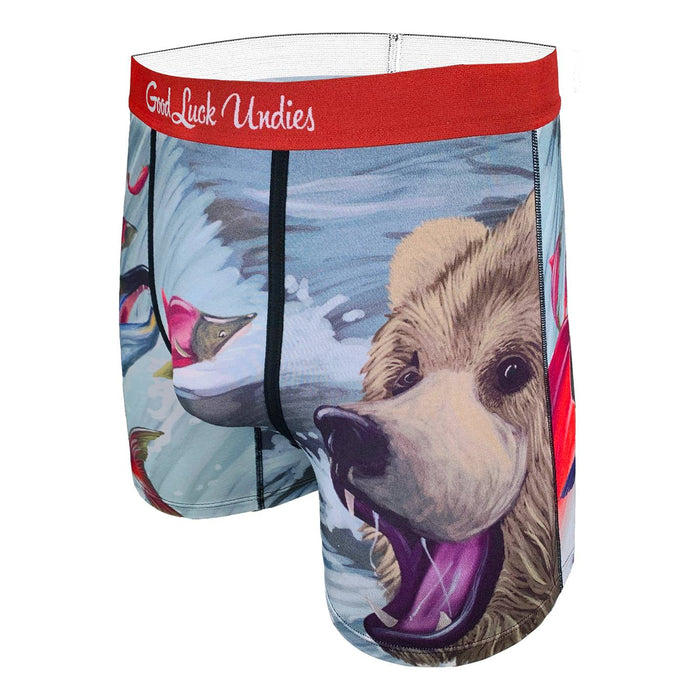 Men's Bear Catching Salmon  Underwear