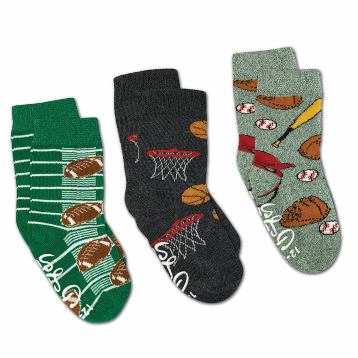 Baseball, Basketball and Football Kids Socks
