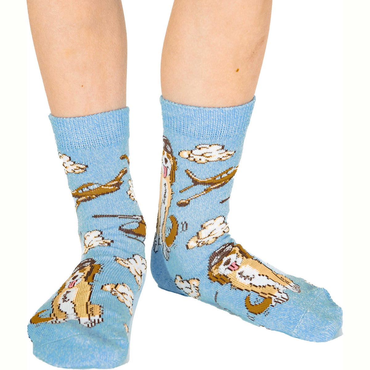 Cockapoo Pilot, Squirrels and Tortoises Kids Socks