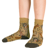 Cockapoo Pilot, Squirrels and Tortoises Kids Socks