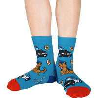 Astronaut, Fire Fighter and Police Dogs Kids Socks