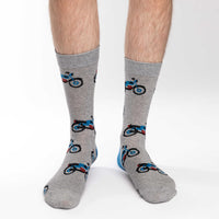 Men's Gray Motorcycle Socks