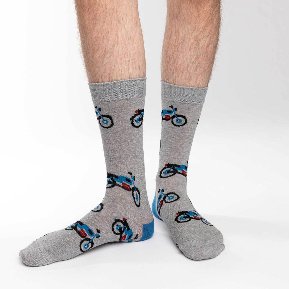Men's Gray Motorcycle Socks