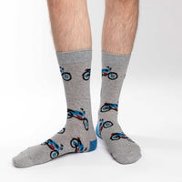 Men's Gray Motorcycle Socks