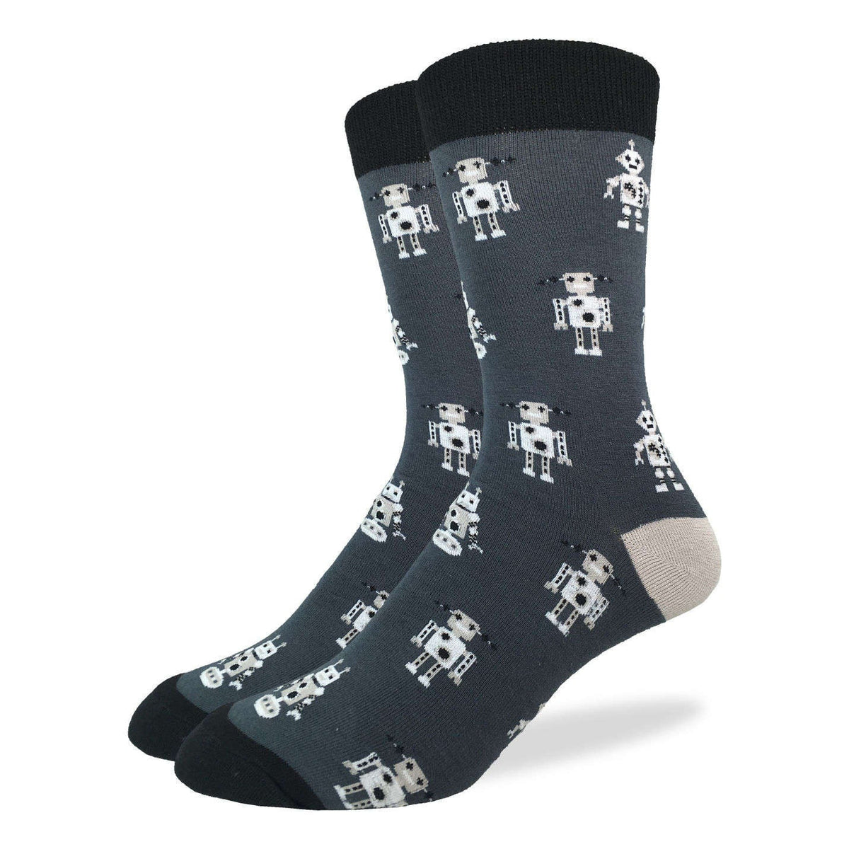 Men's Gray Robot Socks