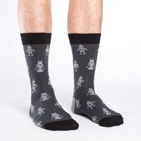Men's Gray Robot Socks
