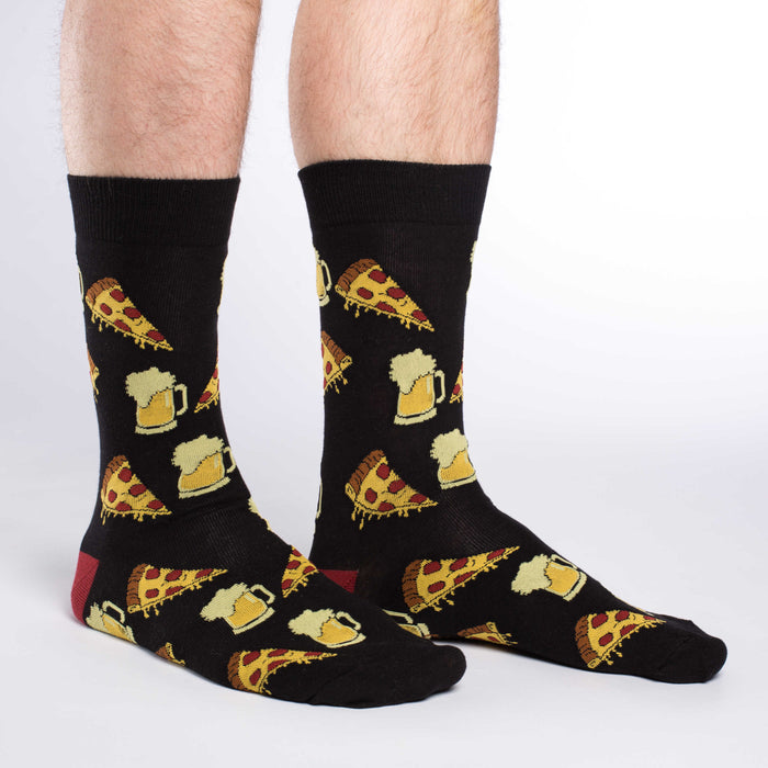 Men's Big & Tall Pizza & Beer Socks