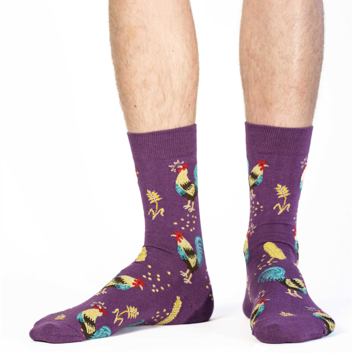 Men's Purple Rooster Socks