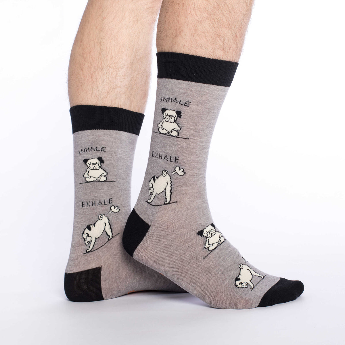 Men's Big & Tall Yoga Pug Socks
