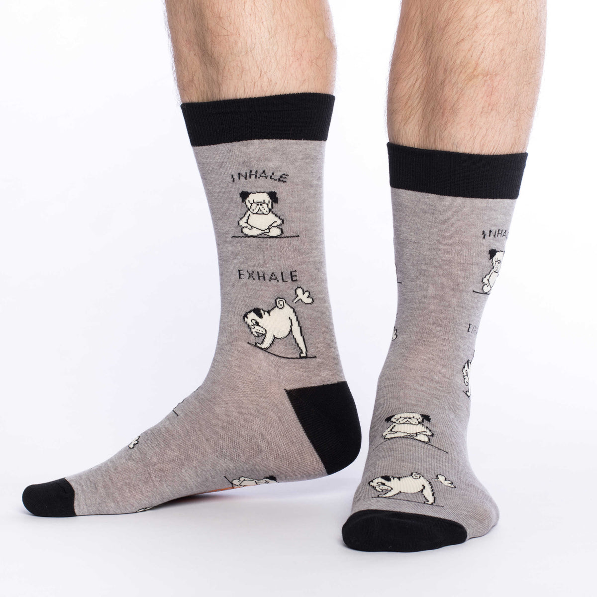 Men's Big & Tall Yoga Pug Socks