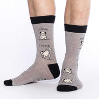 Men's Big & Tall Yoga Pug Socks