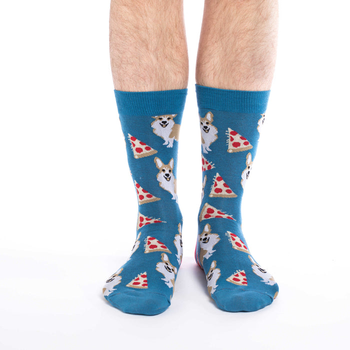 Men's Corgi Pizza Socks