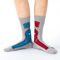 Men's Rock 'em Sock 'em Robot Socks