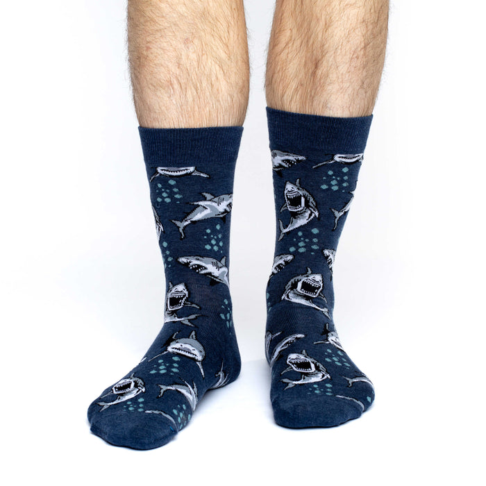 Men's Big & Tall Shark Attack Socks