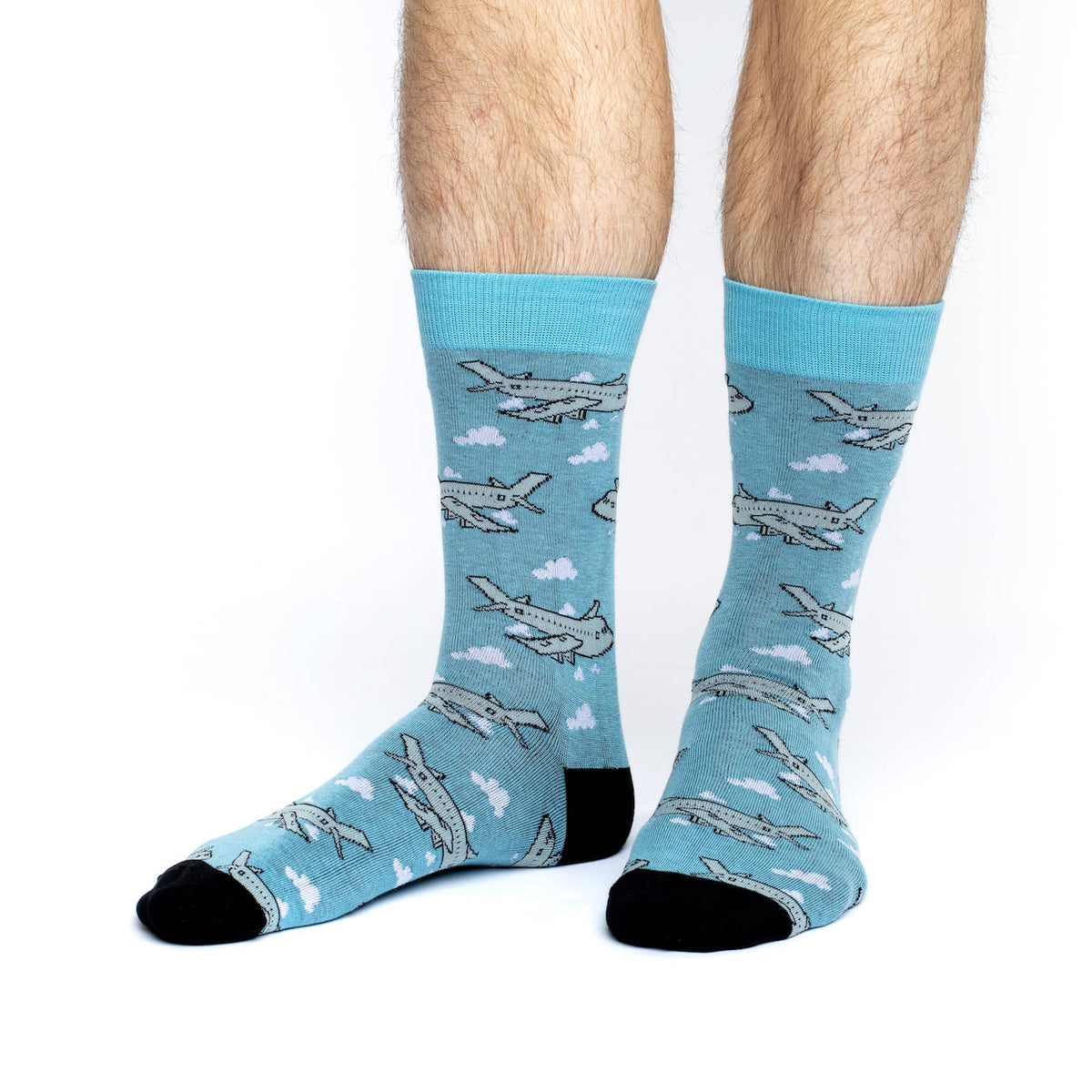 Men's Big & Tall Jumbo Jet Airplane Socks
