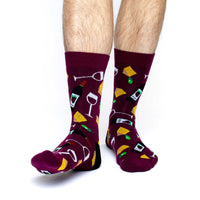 Men's Wine & Cheese Socks