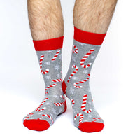 Men's Candy Cane Christmas Socks