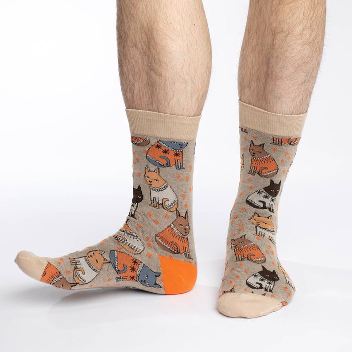 Men's Big & Tall Sweater Cat Socks