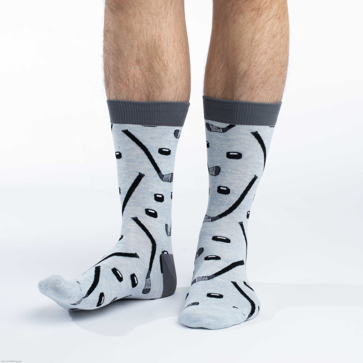 Men's Big & Tall Hockey Sticks and Pucks Socks